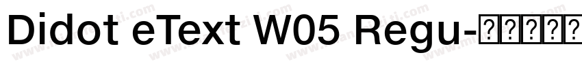 Didot eText W05 Regu字体转换